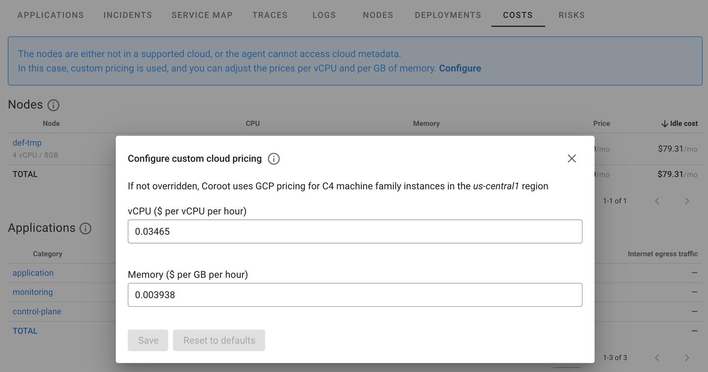 Cloud Costs Monitoring Improvements