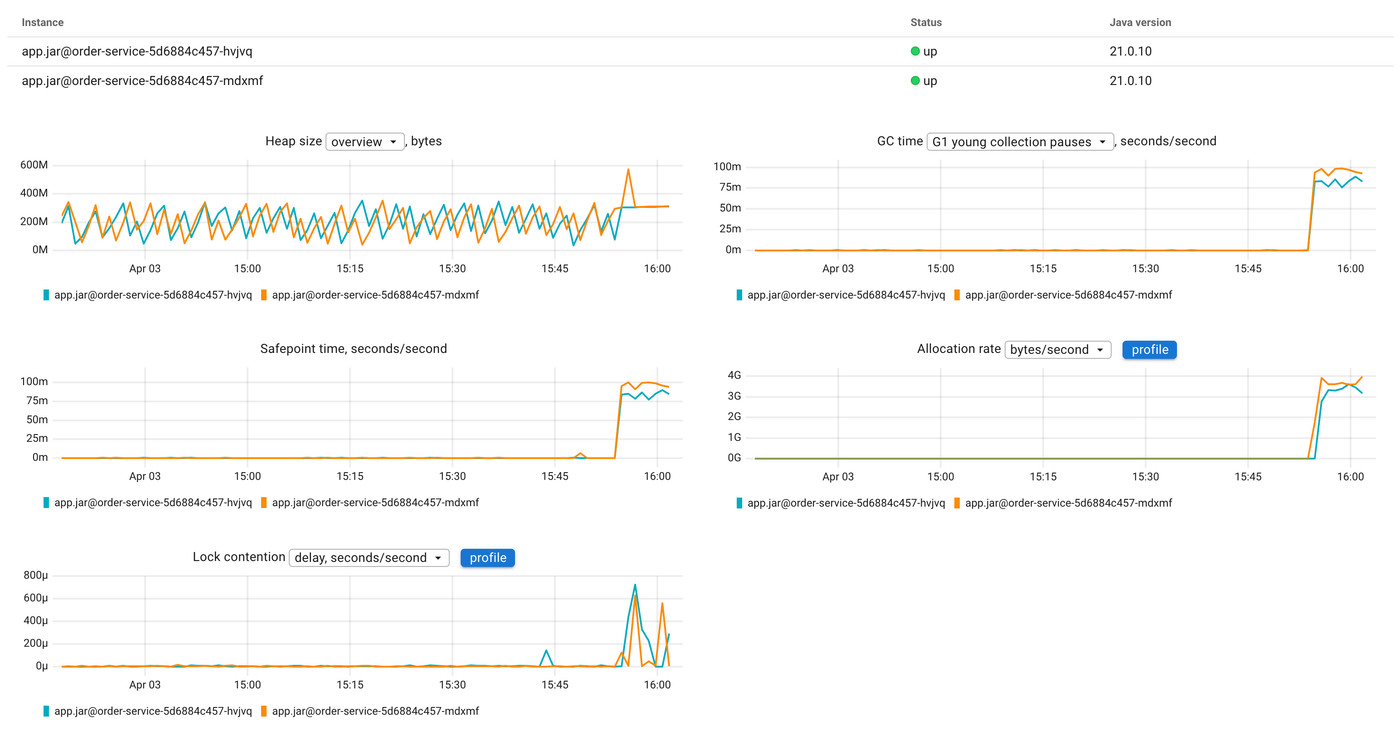GC pressure JVM report