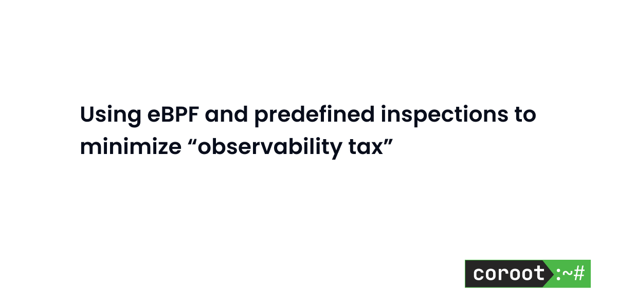 Using eBPF and predefined inspections to minimize 'observability tax'